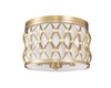 Z-Lite Harden 3 Light Flush mount in Modern Gold (1948F12-MGLD)
