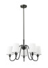 Gianna 5 Light Chandelier in Matte Black (7509-5-26MB)