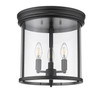 Thayer 3 Light Flush Mount in Matte Black (742F13-MB)