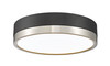 Z-Lite Algar 1 Light Flush Mount in Matte Black + Brushed Nickel (1006F12-MB-BN-LED)
