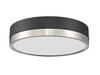 Z-Lite Algar 1 Light Flush Mount in Matte Black + Brushed Nickel (1006F12-MB-BN-LED)
