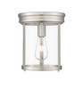 Z-Lite Thayer 1 Light Flush Mount in Brushed Nickel (742F9-BN)