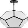 Latham Collection 18 in. Three-Light Matte Black Contemporary Flush Mount (P350261-31M)