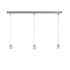 Trinity Brushed Steel 3 Light Pendant (52023LEDDFCLP-BS)