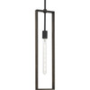 Boundary Collection One-Light Matte Black Roasted Chicory Modern Pendant (P500444-31M)