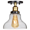 The District Black & Gold 1 Light Semi-Flush (24003LEDDLP-BGL/CLR)