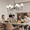 Kennedy Linear Pendant in Natural Black with Ivory Linen Shade (3690-LP NB-IL)