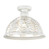 Annalin Semi-Flush In Vintage Decor White (7866-SF VDW)