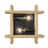 Camden 2 Light Flush Mount in Matte Black with Natural Raphia Rope Shade (6085-FM BLK-NR)