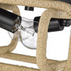 Camden 2 Light Flush Mount in Matte Black with Natural Raphia Rope Shade (6085-FM BLK-NR)