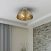 Shepard MBS 3 Light Flush Mount in Modern Brass with Modern Brass Shade (6950-FM MBS)