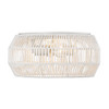 Marlee WHT 2 Light Flush Mount in Matte White with Bleached White Raphia Rope Shade (6076-FM WHT-WR)