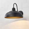 Levitt Large Wall Sconce - Outdoor in Natural Black with Natural Black Shade (2866-OWL NB-NB)