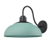 Levitt Large Wall Sconce - Outdoor in Natural Black with Natural Teal Shade (2866-OWL NB-NT)