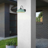 Levitt Large Wall Sconce - Outdoor in Natural Black with Natural Teal Shade (2866-OWL NB-NT)