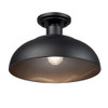 Levitt Semi-Flush - Outdoor in Natural Black with Natural Black Shade (2866-OSF NB-NB)