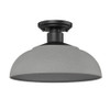 Levitt Semi-Flush - Outdoor in Natural Black with Natural Gray Shade (2866-OSF NB-NG)
