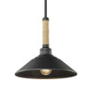 Journey 1 Light Pendant in Natural Black with Natural Black Shade (3318-M NB)