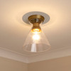 Malta BCB Flush Mount in Brushed Champagne Bronze with Clear Glass Shade (0511-FM BCB-CLR)