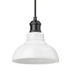 Carver BLK Small Pendant in Matte Black with Vintage Milk Glass Shade (0305-S BLK-VMG)