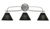 Cavella 3 Light Bath Bar, Graphite Finish, 7" Black Matrix Glass (3913-GP-4059)