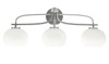 Cavella 3 Light Bath Bar, Graphite Finish, 7" White Muslin Glass (3913-GP-212)