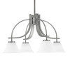 Cavella 4 Light, Downlight Chandelier, Graphite Finish, 7" White Muslin Glass (3924-GP-311)