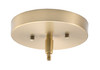 Cavella 4 Light, Downlight Chandelier, New Age Brass Finish, 7" White Muslin Glass (3924-NAB-311)