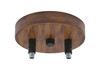 Monterey 3 Light Bar, Matte Black & Painted Wood-Look Metal Finish, 16" White Muslin Glass (2936-MBWG-318)