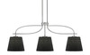 Cavella 3 Light Island Light, Graphite Finish, 10" Black Matrix Glass (3936-GP-4089)
