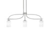 Cavella 3 Light Island Light, Graphite Finish, 4" White Marble Glass (3936-GP-3001)
