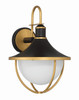 Atlas 1 Light Matte Black + Textured Gold Outdoor Sconce (ATL-702-MK-TG)