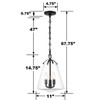 Voss 3 Light Matte Black Mini Chandelier (VSS-7004-MK)
