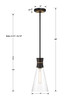Crystorama Quinn 1 Light Pendant (QUN-1500-MK-TG)