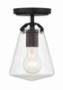 Voss 1 Light Matte Black Semi Flush Mount (VSS-7002-MK_CEILING)