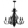 Valencia 6 Light Shiny Black Large Chandelier (49066-68)
