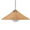 Phuvinh 1 Light Rattan Shade Pendant (21590)
