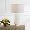 Window Pane White Table Lamp (30239)