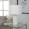 Ascent White Geometric Table Lamp (30164-1)