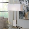 Column White Marble Table Lamp (30160)
