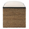 Island Square Straw Accent Stool (23735)