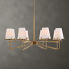 Lassen 8 Light Brass Chandelier (21382)