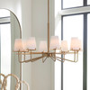 Lassen 8 Light Brass Chandelier (21382)