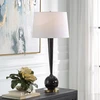 Uttermost Brielle Polished Black Table Lamp (30286)