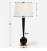 Uttermost Brielle Polished Black Table Lamp (30286)