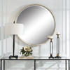 Ranchero White Round Mirror (09908)