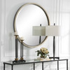 Ranchero White Round Mirror (09908)