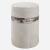 Comanche White Ceramic Garden Stool (25287)