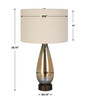 Baltic Teardrop Glass Table Lamp (30230)