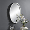 Serna White Oval Mirror (09874)
